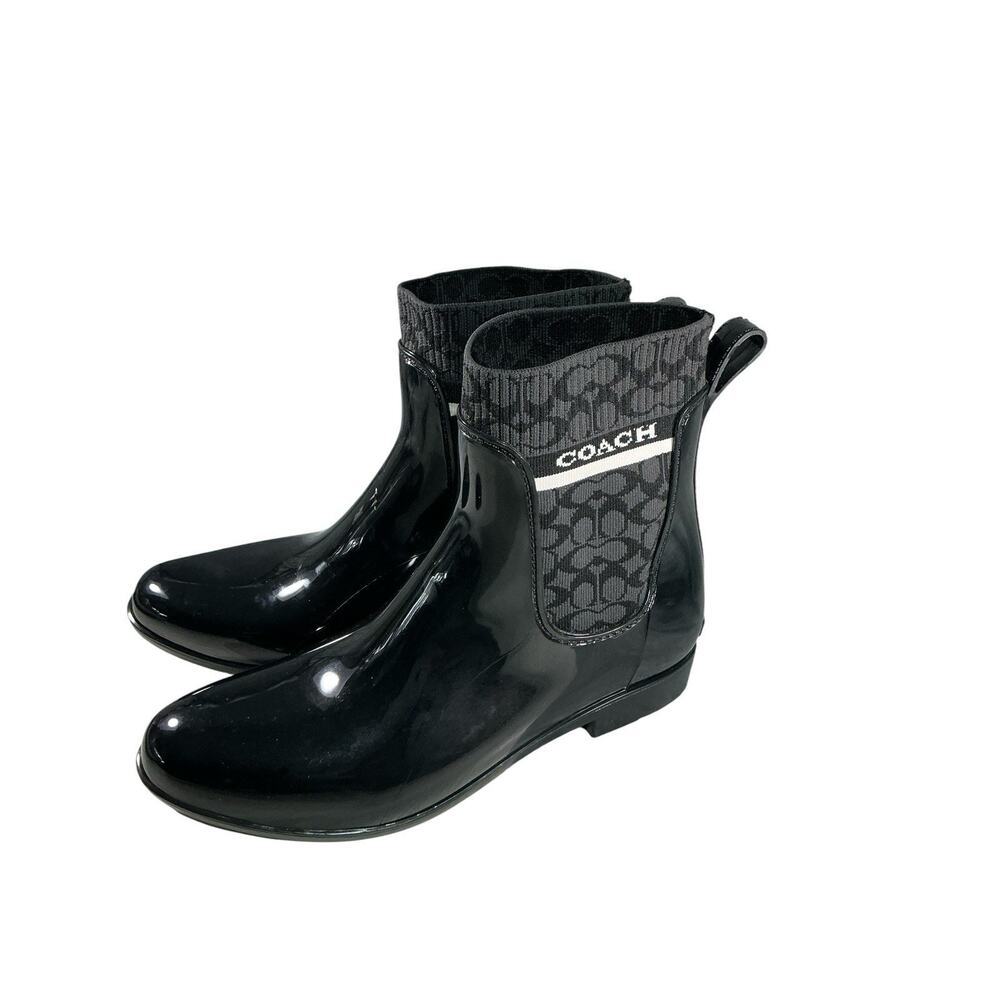 Coach Rain Booties Size 11B G5254 Black